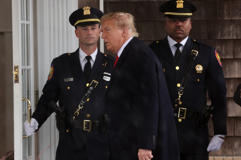 Donald Trump Attends Wake For Slain NYPD Officer Jonathan Diller