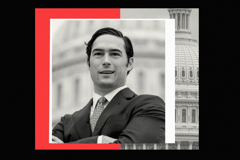 Photo illustration of Brandon Gill