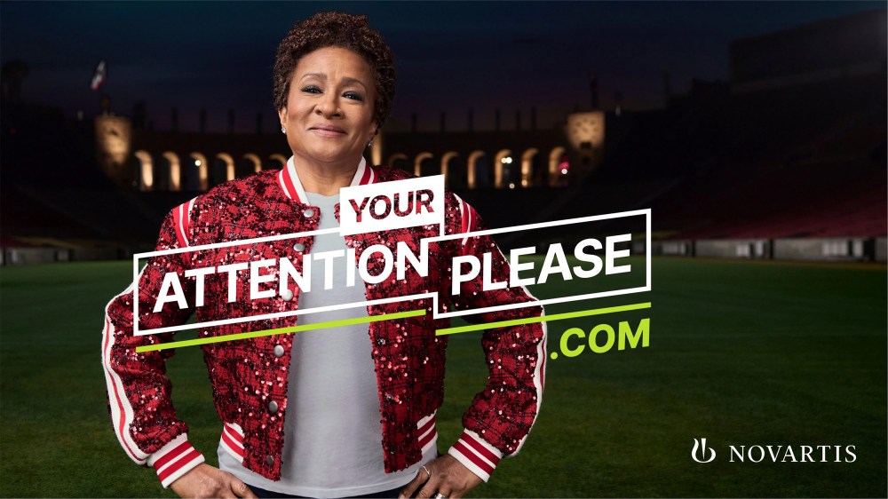 Wanda Sykes in a Novartis Super Bowl ad encouraging early breast cancer screening.