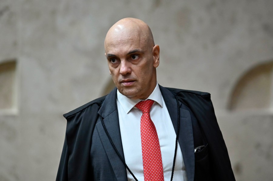 Minister of the Supreme Court of Brazil Alexandre de Moraes attends the plenary session of the Supreme Court in Brazil on Feb. 20, 2025.
