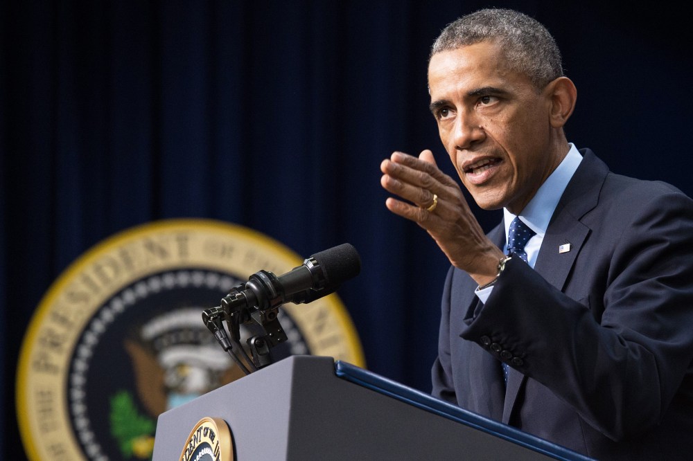 President Barack Obama speaks at the White House in Washington,D.C. on Sept. 26, 2014.