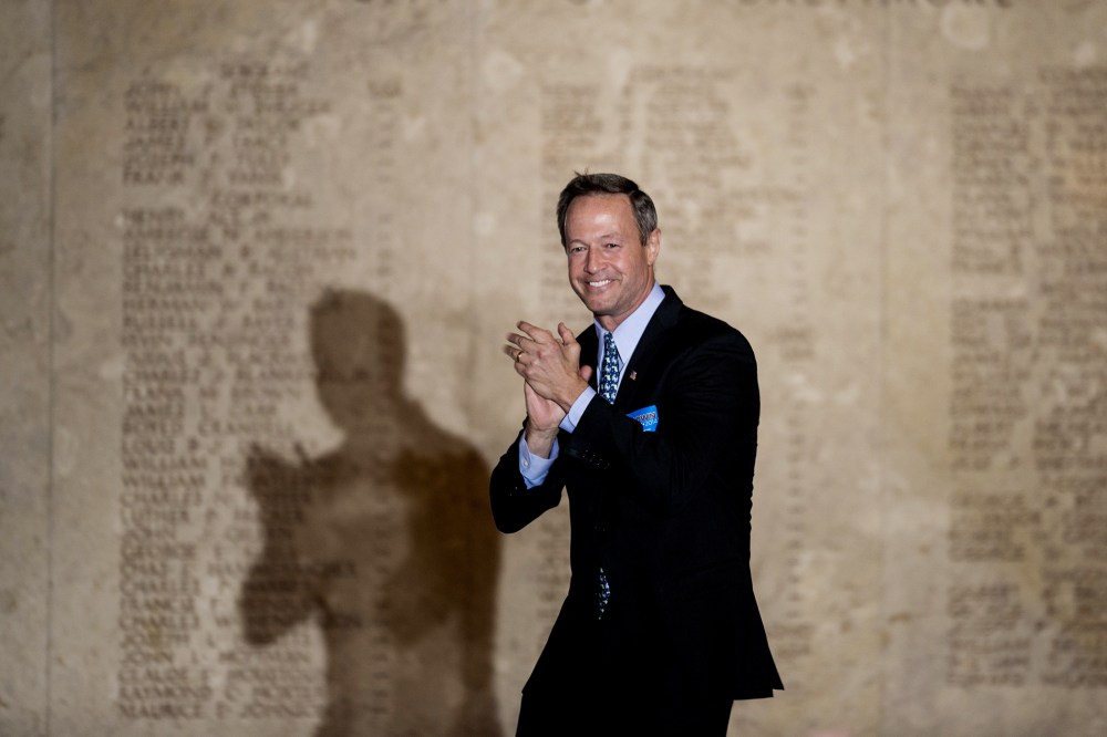 Maryland Governor Martin O'Malley arrives for a rally at the War Memorial Building on Nov. 3, 2014 in Baltimore, Maryland.