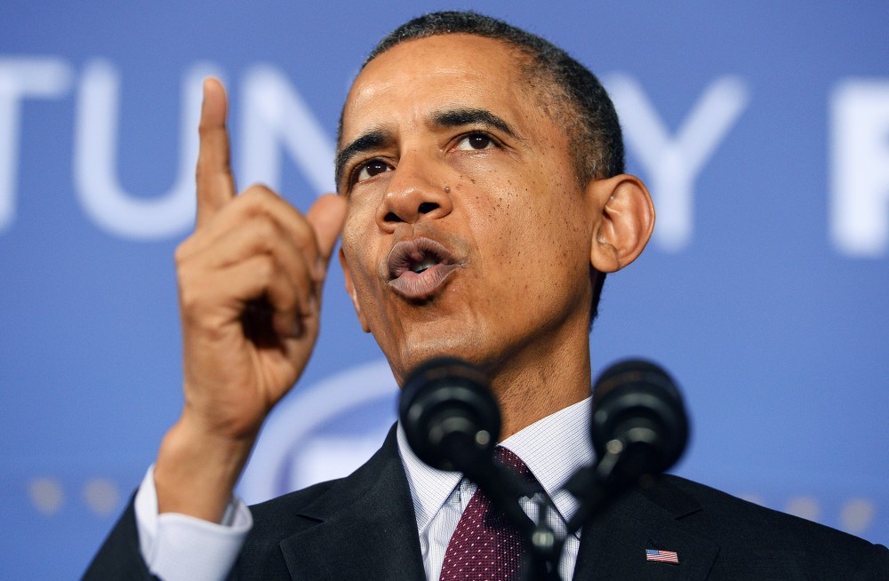 US President Barack Obama speaks in Adelphi, Maryland, on Feb. 4, 2014.