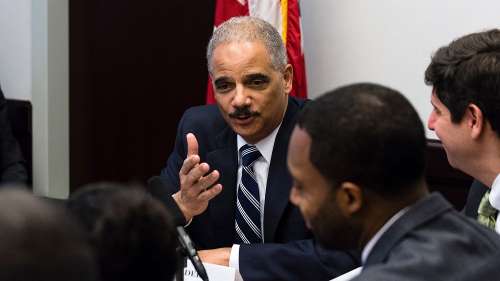 Attorney General Eric Holder Holds Roundtable With Cleveland Law Enforcement Officials