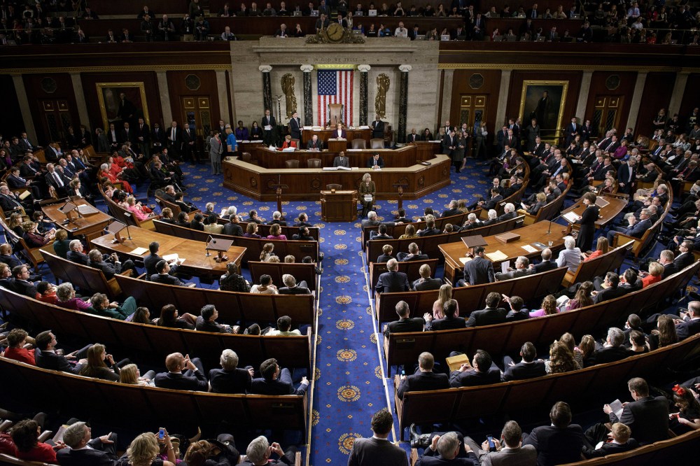 Members of the House of Representatives meet on Capitol Hill Jan. 6, 2015 in Washington, D.C. (Photo by Brendan Smialowski/AFP/Getty)