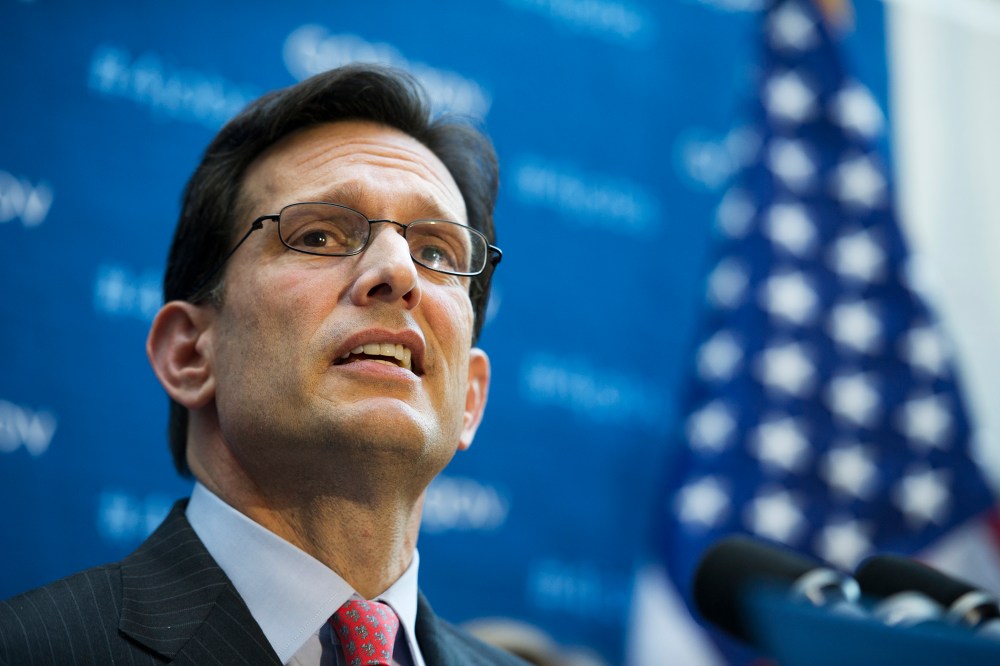 Eric Cantor speaks during a news conference at the U.S. Capitol, Jan. 8, 2014.