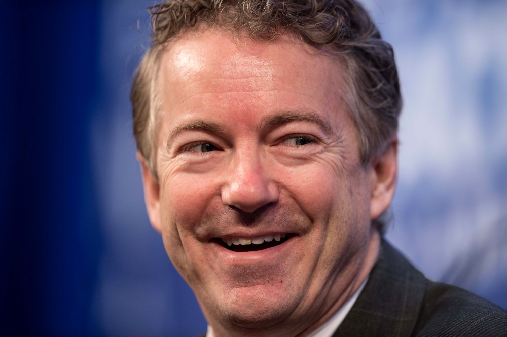 US Republican Senator from Kentucky Rand Paul addresses the 2015 Conservative Policy Summit at the Heritage Foundation in Washington on Jan. 13, 2015. (Photo by Nicholas Kamm/AFP/Getty)