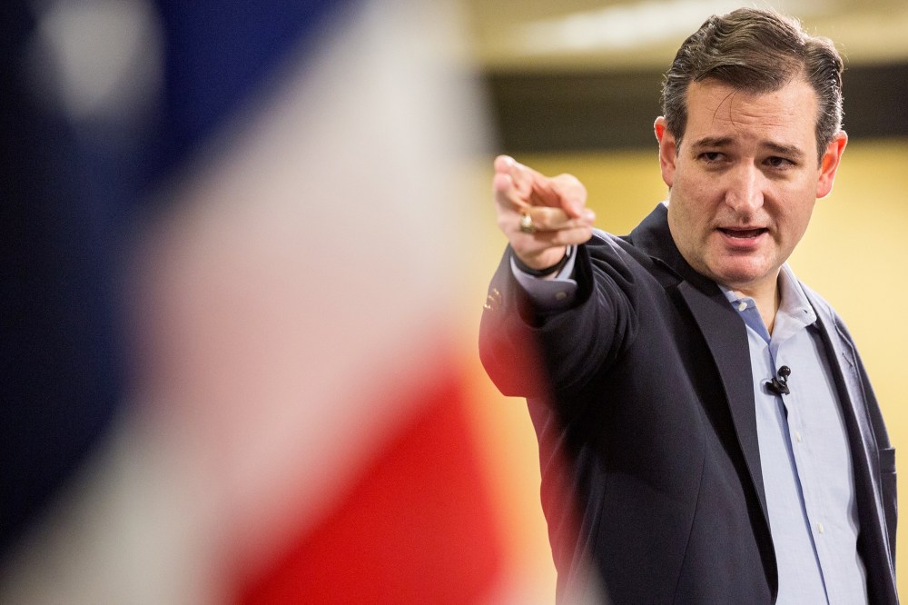 Senator Ted Cruz (R-TX) speaks to the South Carolina Tea Party Coalition convention on Jan. 18, 2015 in Myrtle Beach. (Photo by Richard Ellis/Getty)