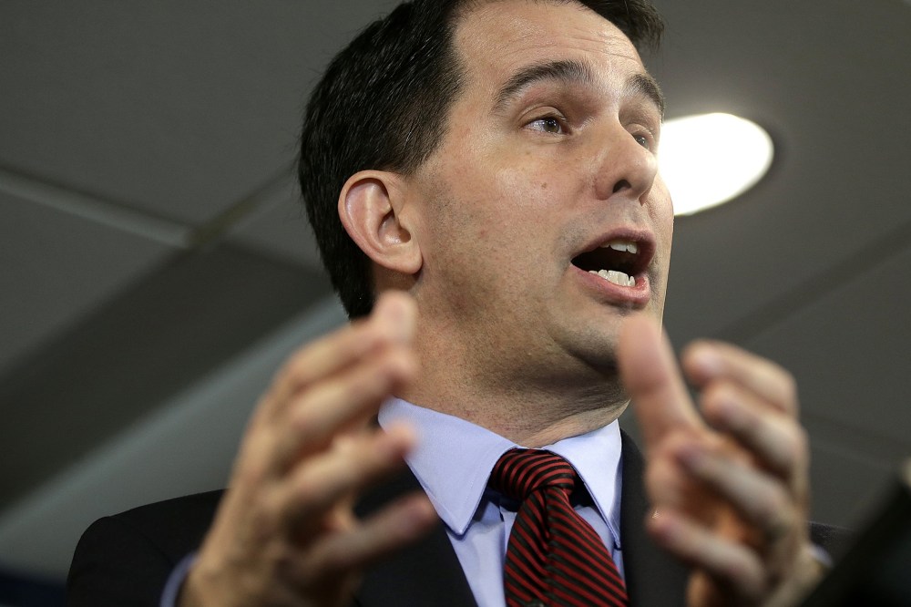 Wisconsin Governor Scott Walker speaks at the American Action Forum on Jan. 30, 2015 in Washington, DC.