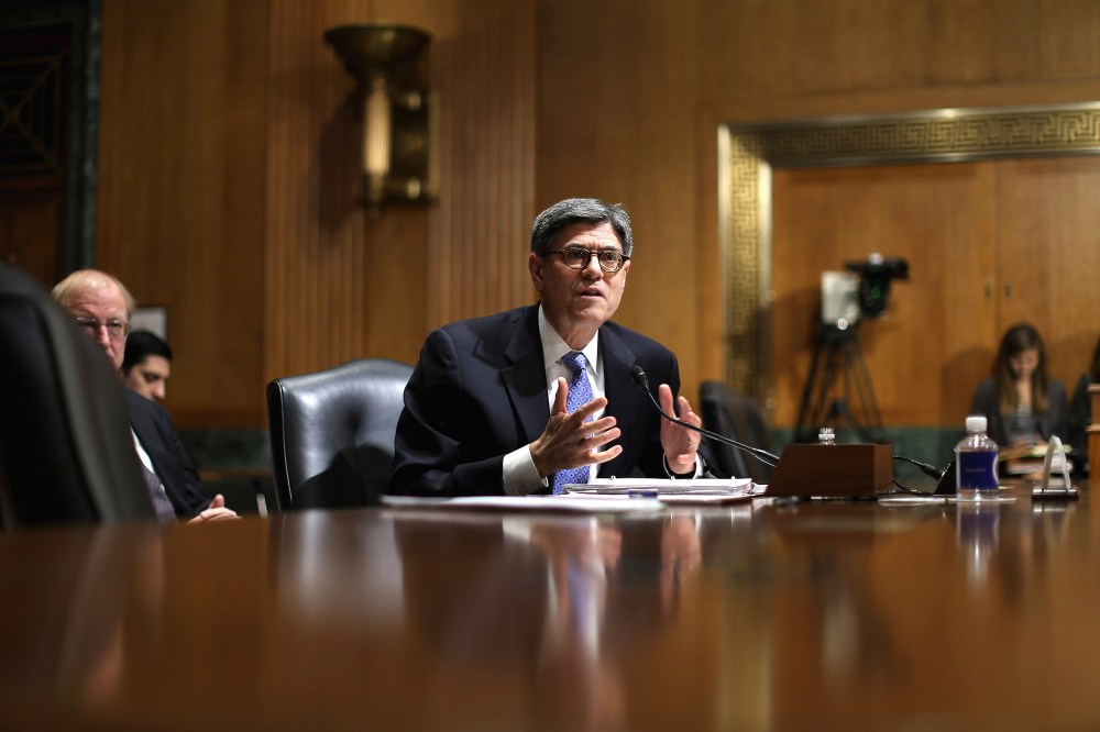 Treasury Secretary Jack Lew testifies on Capitol Hill on Feb. 5, 2015 in Washington, D.C. (Photo by Chip Somodevilla/Getty)