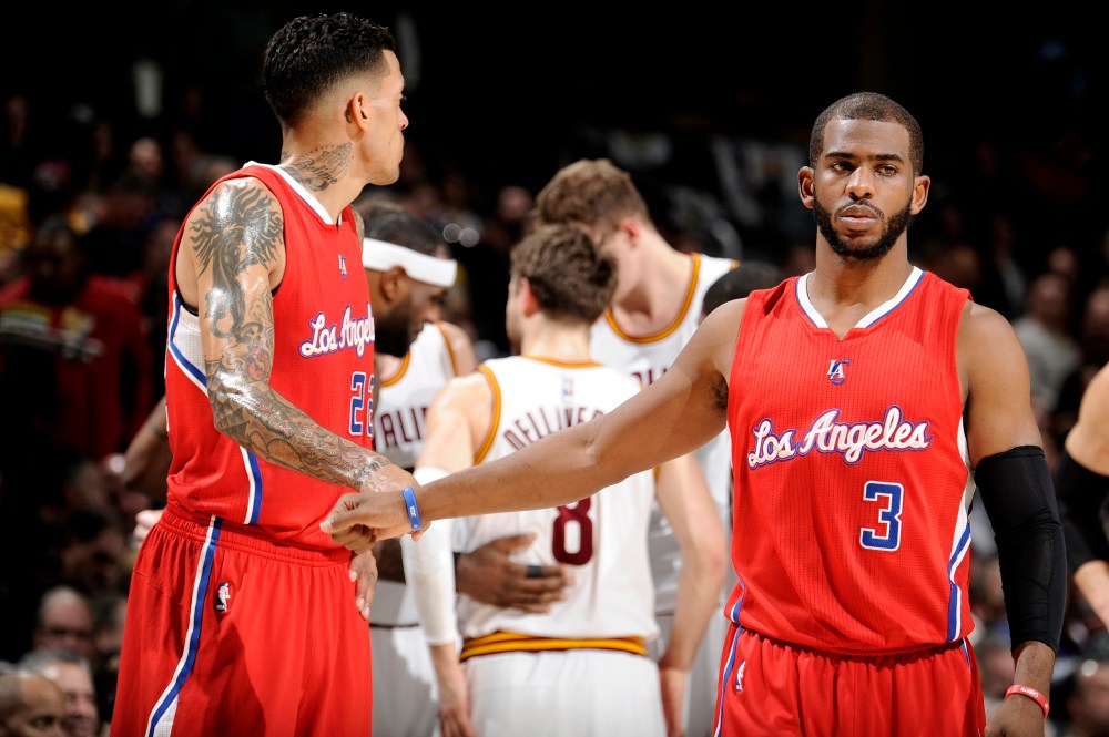 Chris Paul of the Los Angeles Clippers during the game against the Cleveland Cavaliers on Feb. 5, 2015 at Quicken Loans Arena in Cleveland, OH. (Photo by David Liam Kyle/NBAE via Getty)