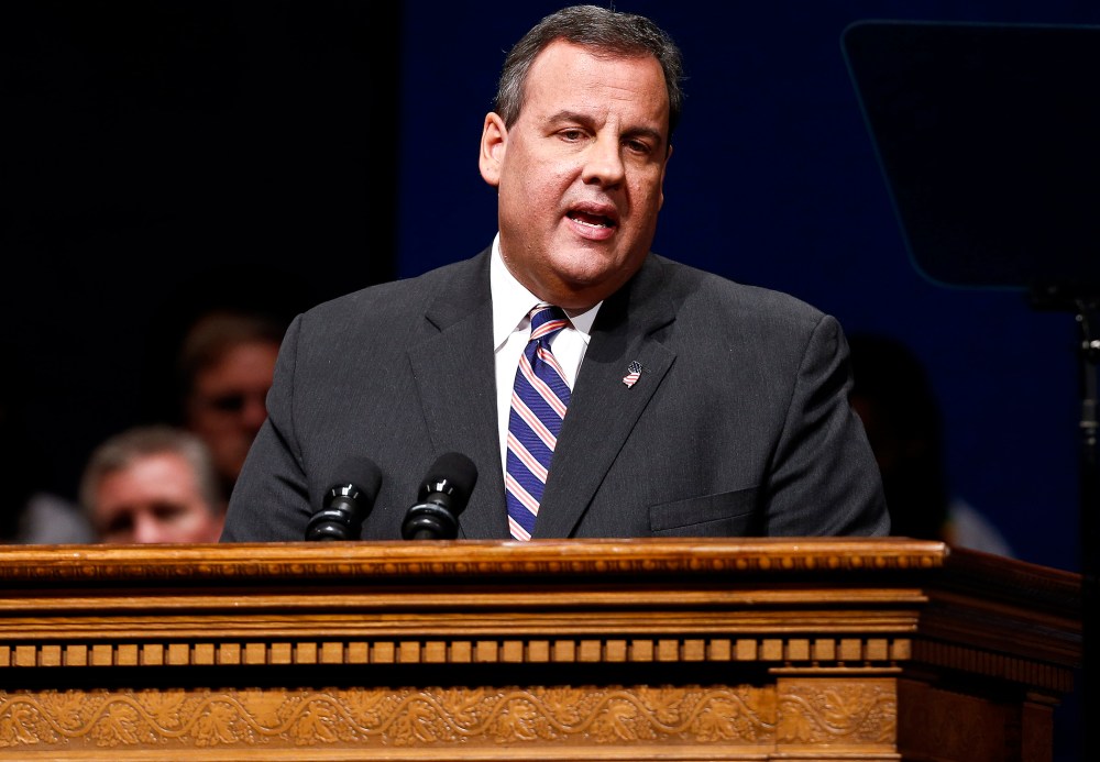 New Jersey Gov. Chris Christie speaks after being sworn in for his second term, Jan. 21, 2014 in Trenton, N.J.