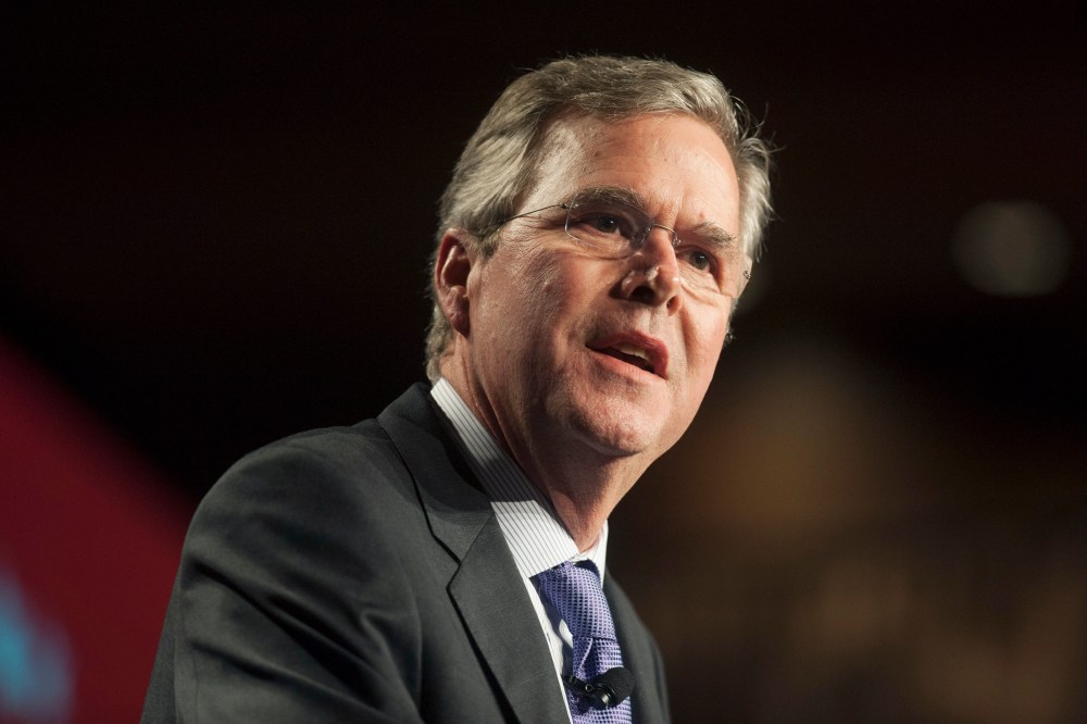 Former Florida Gov. Jeb Bush speaks at a dinner during the Republican National Committee Spring Meeting on May 14, 2015 in Scottsdale, Ariz. (Photo by Laura Segall/Getty)