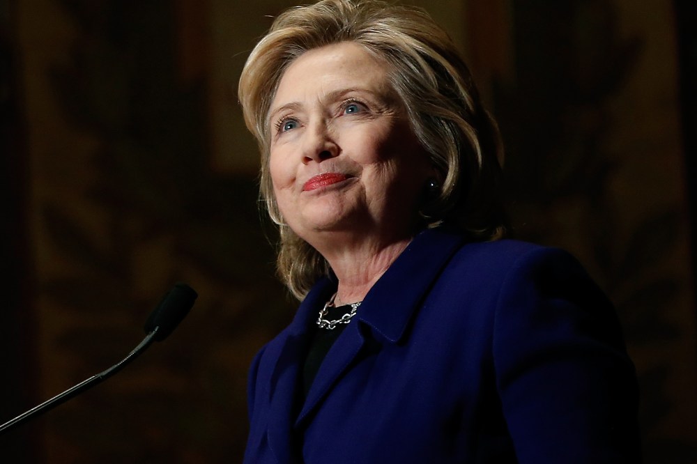 Former U.S. Secretary of State Hillary Clinton speaks on Feb. 25, 2014 in Washington, DC.
