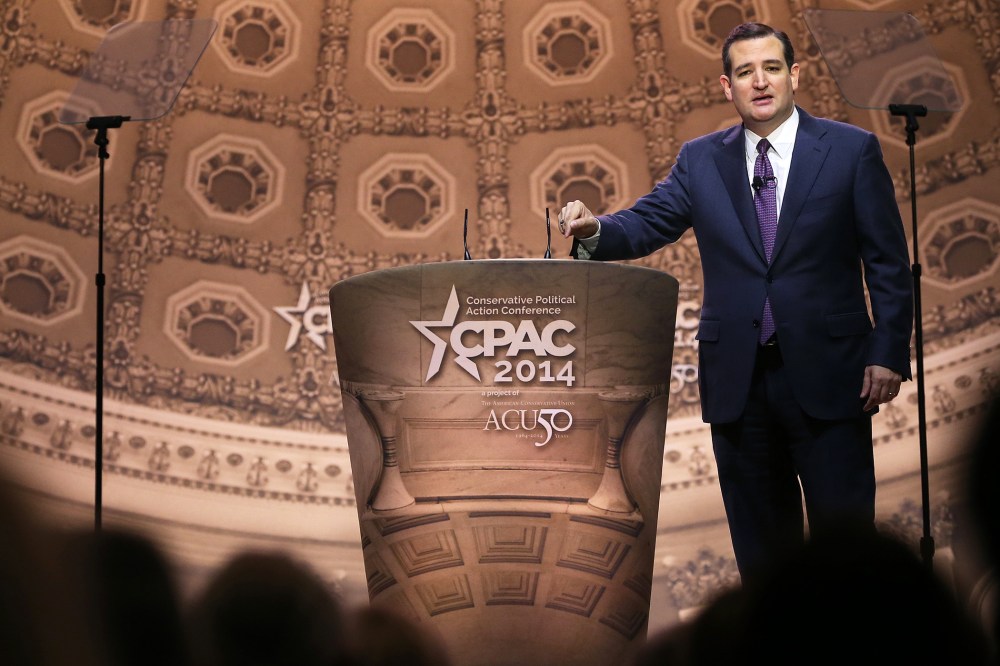 Ted Cruz speaks at the CPAC Conference, on March 6, 2014 in National Harbor, Maryland.
