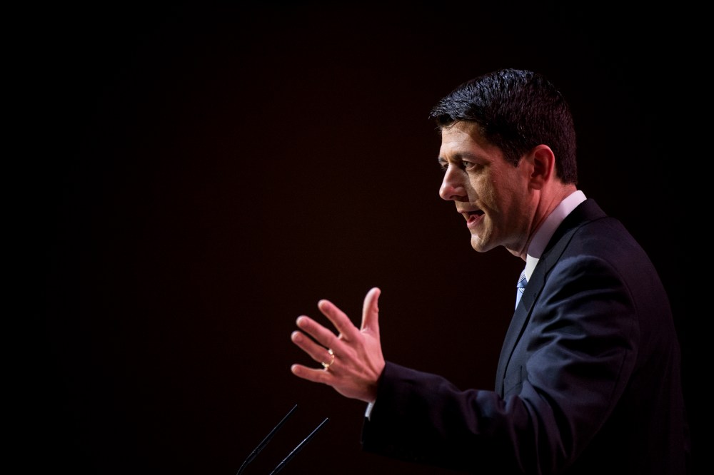 Rep. Paul Ryan, (R-WI)., speaks during the American Conservative Union's Conservative Political Action Conference (CPAC) at National Harbor, Md., on March 6, 2014.