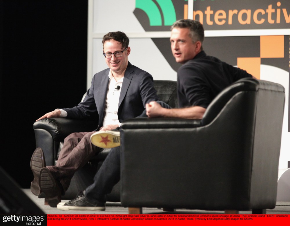 Editor-in-Chief of ESPN's FiveThirtyEight blog Nate Silver during the 2014 SXSW Music, Film + Interactive Festival at Austin Convention Center on March 8, 2014 in Austin, Texas.