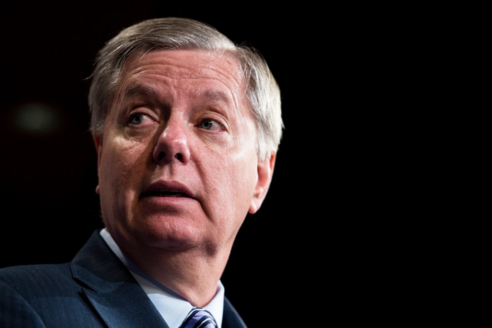 Sen. Lindsey Graham, R-S.C., speaks during a news conference, March 26, 2014, in Washington, D.C.