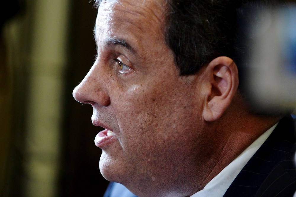 Republican Presidential candidate Chris Christie files paperwork for the New Hampshire primary at the State House, Nov. 6, 2015 in Concord, N.H. (Photo by Darren McCollester/Getty)