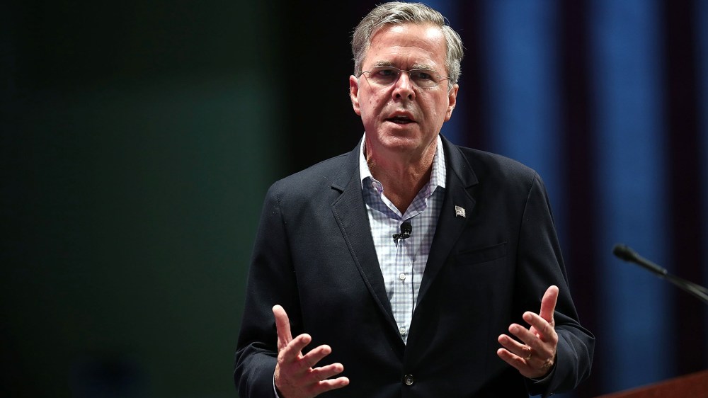 Republican presidential candidate former Florida Gov. Jeb Bush speaks during the Sunshine Summit conference being held at the Rosen Shingle Creek on Nov. 13, 2015 in Orlando, Fla. (Photo by Joe Raedle/Getty)