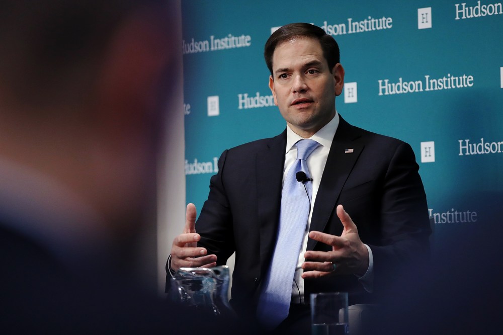 Sen. Marco Rubio (R-FL) speaks at the Hudson Institute May 10, 2016 in Washington, DC. (Photo by Win McNamee/Getty)