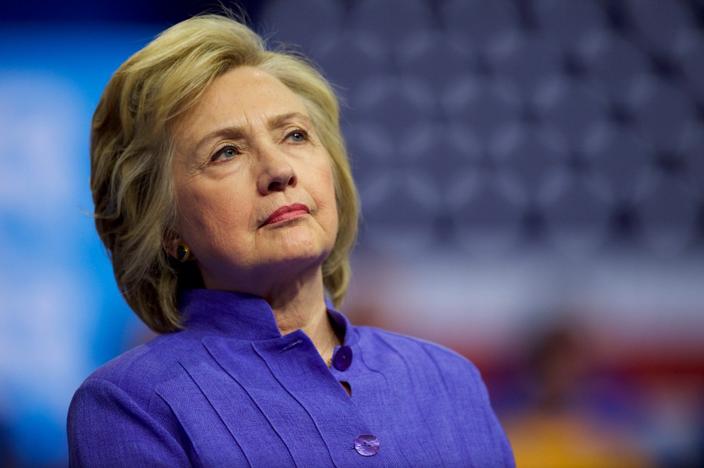 Democratic Presidential nominee Hillary Clinton holds a rally with US Vice President Joe Biden at Riverfront Sports athletic facility on Aug. 15, 2016 in Scranton, Pa. (Photo by Mark Makela/Getty)