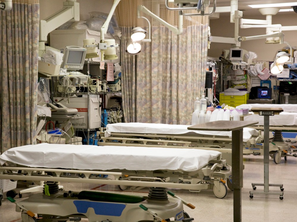 Empty hospital emergency room. (Stock photo by  DreamPictures/Getty Images)