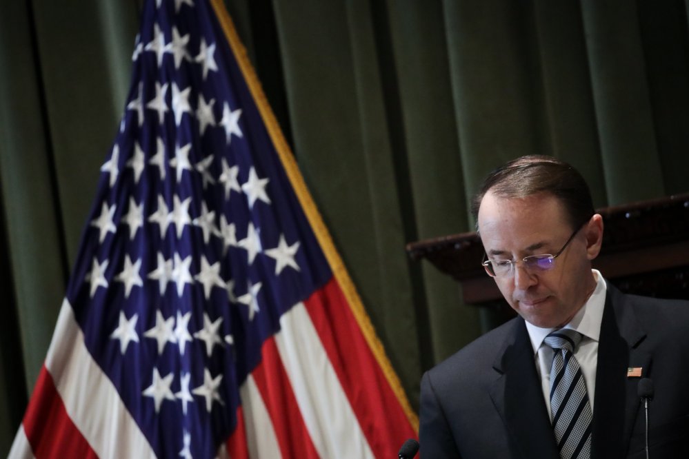 Image: Deputy Attorney General Rod Rosenstein Speaks At Bar Association's White Collar Crime Institute