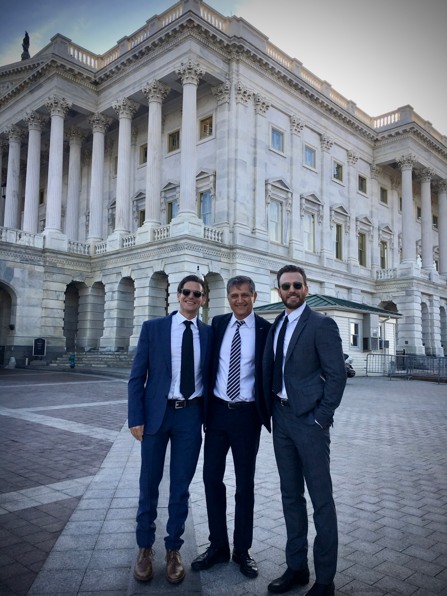 Chris Evans, Joe Kiani, and Mark Kassen