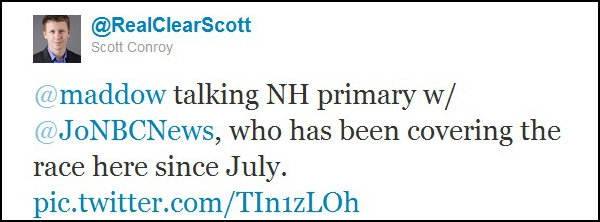 Looks like Rachel is already at work in New Hampshire