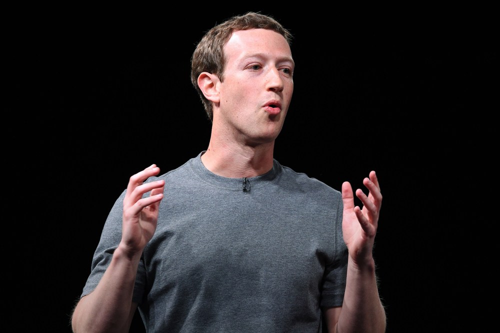 This file photo taken on Feb. 21, 2016 shows Chairman, chief executive, and co-founder of Facebook, Mark Zuckerberg, as he speaks at the Mobile World Congress in Barcelona. (Photo by Lluis Gene/AFP/Getty)