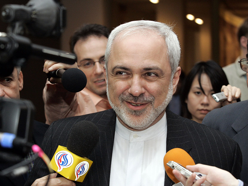 Javad Zarif, Iranian Ambassador to the United Nations speaks to reporters after Security Council consultations regarding Iraq, Iran and other matters at U.N. Headquarters in New York  Wednesday, March  21,  2007  (Photo by David Karp/AP)