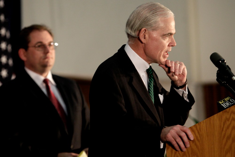 Attorney Charles Cooper speaks at after closing arguments in the United States District Court proceedings challenging Proposition 8 in San Francisco, on June 16, 2010.