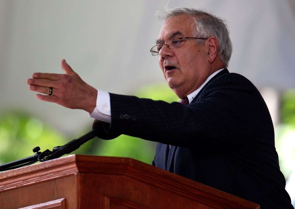 Former U.S. Rep. Barney Frank, a Massachusetts Democrat. (Photo by Steven Senne/AP)