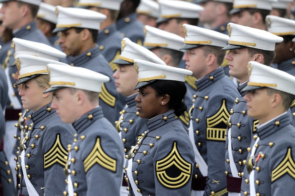 Graduating cadets are seen during a graduation and commissioning ceremony at the U.S. Military Academy on May 25, 2013, in West Point, N.Y.