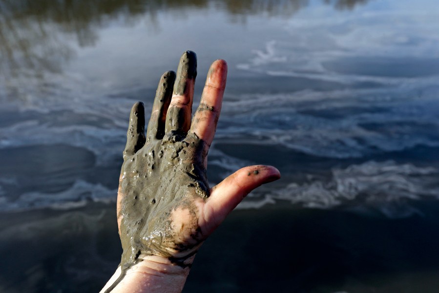 Wet coal ash from the Dan River