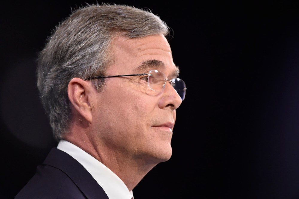 Republican presidential candidate, Jeb Bush participates in the spin room after the Fox Business Network Republican presidential debate, Jan. 14, 2016, in North Charleston, S.C. (Photo by Rainier Ehrhardt/AP)