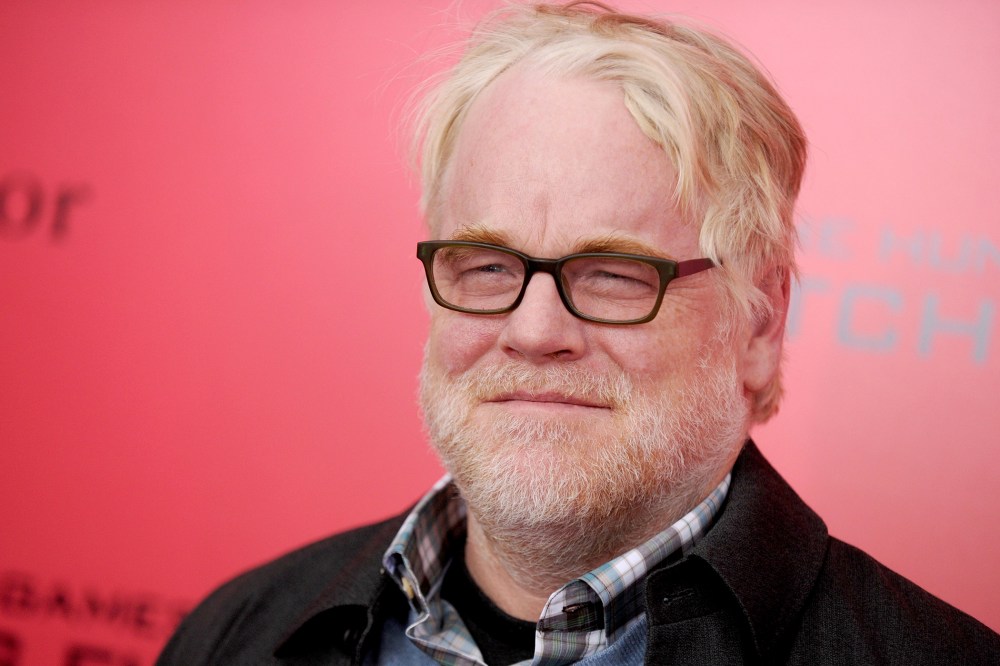 Phillip Seymour Hoffman attends the 'Hunger Games: Catching Fire' New York Premiere, Nov. 20, 2013, in New York, N.Y.