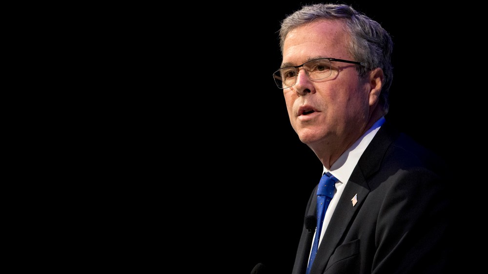 Former Florida Gov. Jeb Bush speaks at an event on Feb. 4, 2015 in Detroit, Mich. (Photo by Paul Sancya/AP)