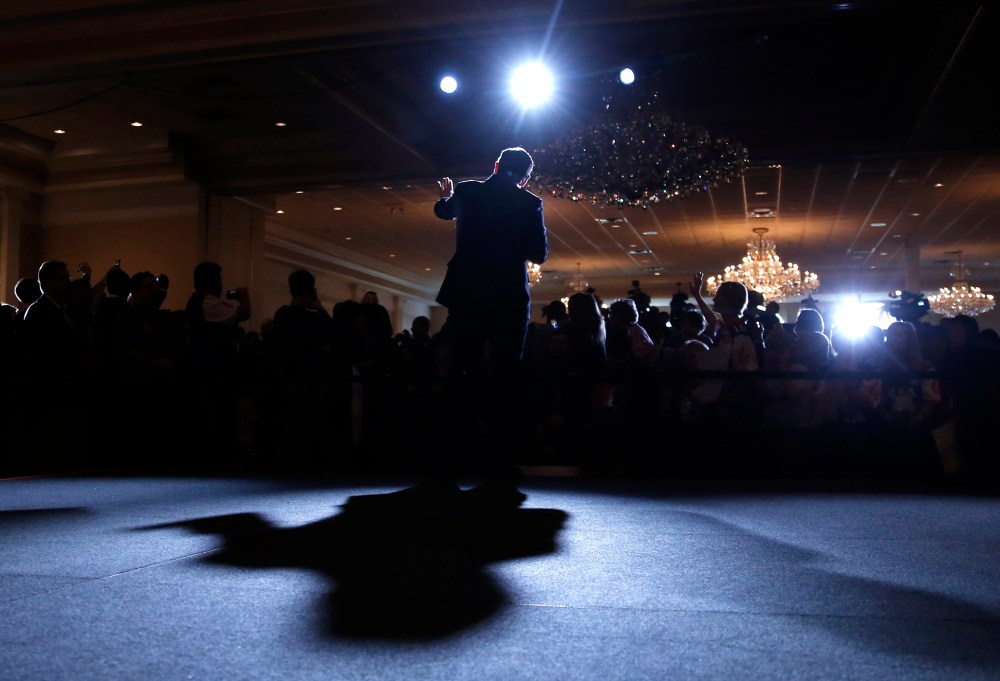 Republican presidential candidate, Sen. Ted Cruz, R-Texas, speaks during a rally at Abbington Banquets, March 14, 2016, in Glen Ellyn, Ill. (Photo by Kiichiro Sato/AP)