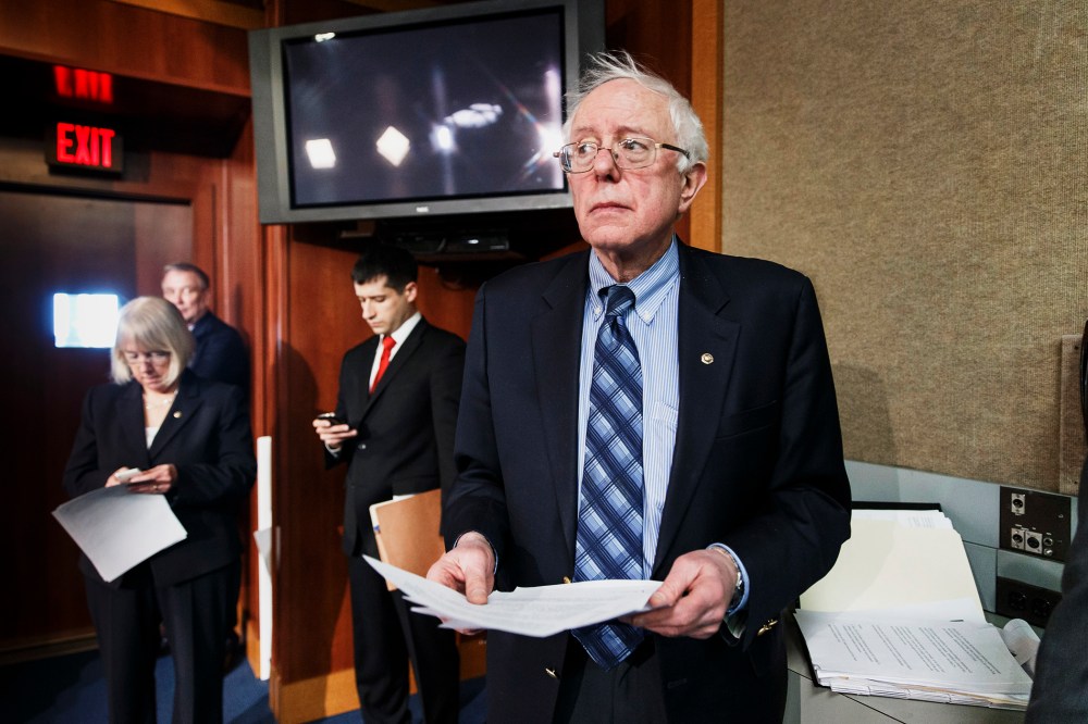 Senate Veterans Affairs Committee Chairman Sen. Bernie Sanders, Feb. 27, 2014, on Capitol Hill in Washington.