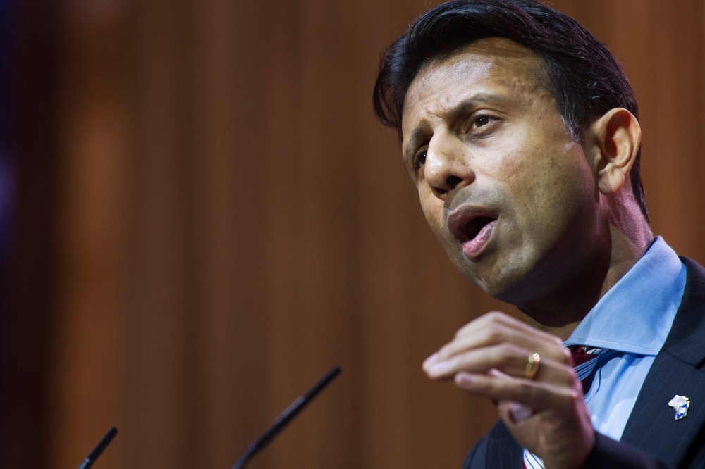 Louisiana Gov. Bobby Jindal speaks at the Conservative Political Action Committee annual conference in National Harbor, Md., March 6, 2014.