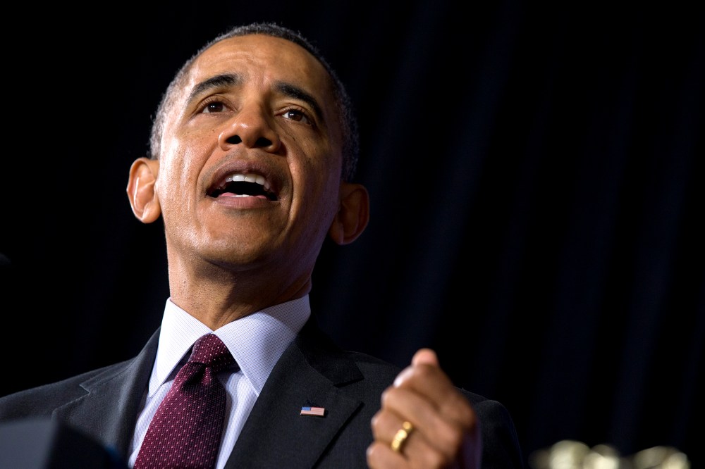 President Barack Obama speaks during an event, Feb. 4, 2014, in Adelphi, Md.