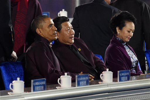 Barack Obama Xi Jinping Peng Liyuan