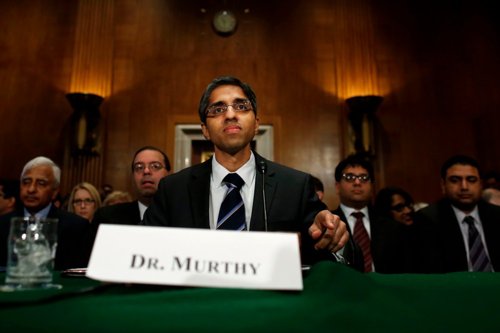 Dr. Vivek Murthy, President Barack Obama's nominee to be the next U.S. Surgeon General, prepares to testify on Capitol Hill, Feb. 4, 2014, in Washington, DC.