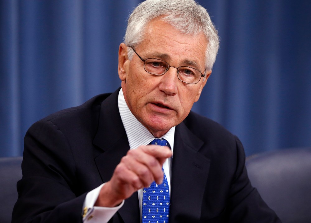 Defense Secretary Chuck Hagel speaks at a news conference at The Pentagon, Wednesday, Sept. 18, 2013.