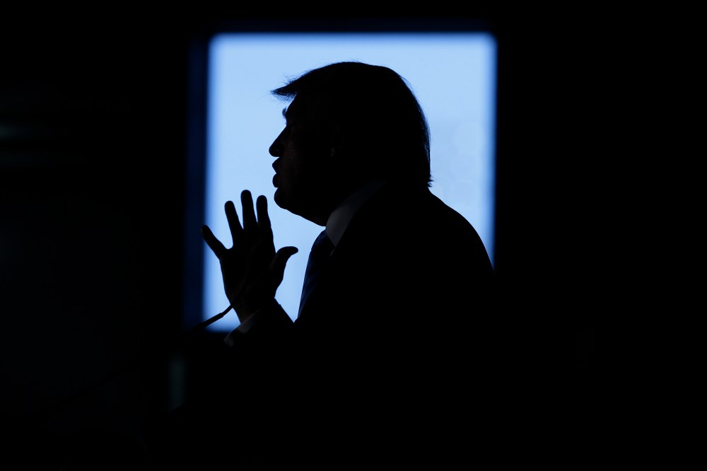 Republican presidential candidate Donald Trump speaks during a campaign rally on Dec. 5, 2015, in Davenport, Iowa. (Photo by Charlie Neibergall/AP)