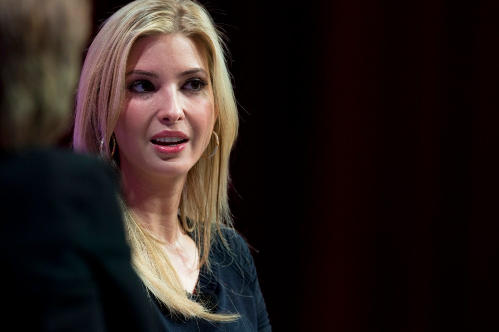 Ivanka Trump speaks at the Fortune Most Powerful Women Summit at the Mandarin Oriental hotel in Washington on Oct. 14, 2015. (Photo by Carolyn Kaster/AP)