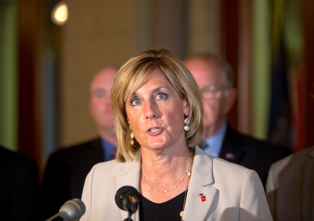 Claudia Tenney, R-New Hartford, speaks during a news conference in Albany, NY on Wednesday, June 10, 2015.