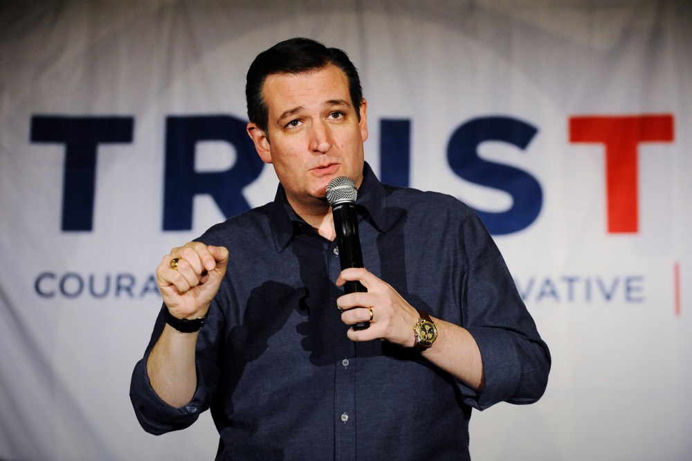 Republican presidential candidate Sen. Ted Cruz, R-Texas, speaks during a campaign stop on Jan. 13, 2016, in Dorchester, S.C. (Photo by Rainier Ehrhardt/AP)